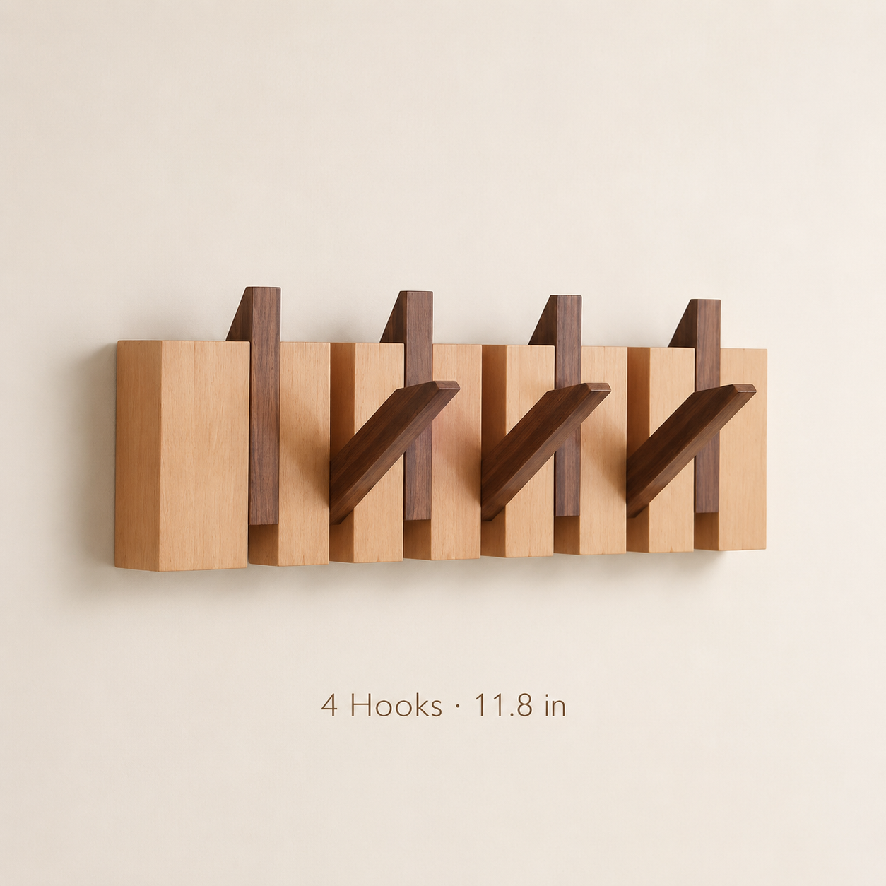 Colorblock Wooden Leash & Wall Hook Rack